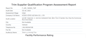 祝贺HONGKONG俊文（越南）有限公司快速通过ITS-TQP...