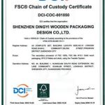 Xin chúc mừng Công ty TNHH Thiết kế Bao bì Hộp Gỗ Thâm Quyến Dingyi đã vượt qua thành công chứng nhận rừng FSC và nhận được chứng chỉ vào năm 2025.